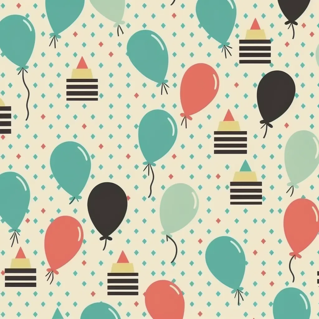 simple seamless birthday themed pattern